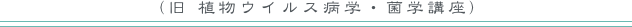 （旧 植物ウイルス病学・菌学講座）
￼